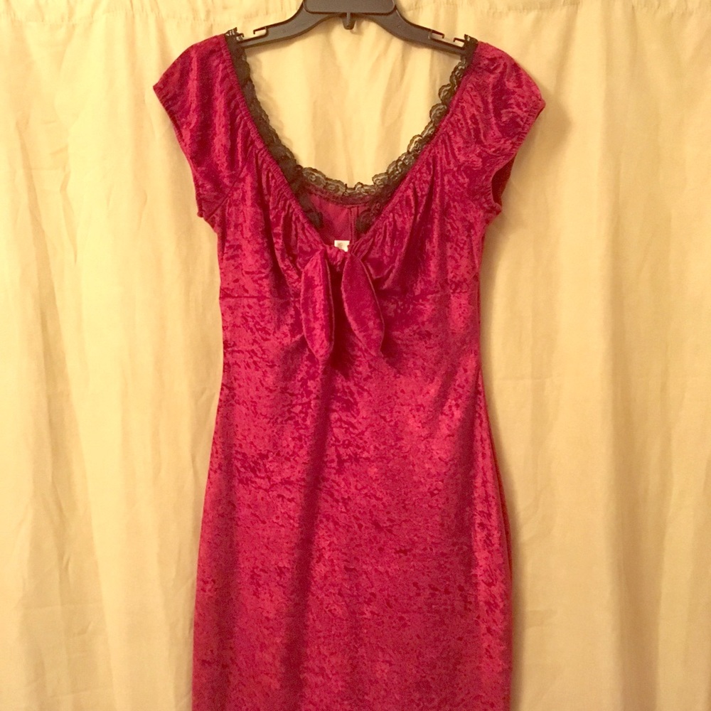 Stop Staring crushed velvet Rockabilly dress